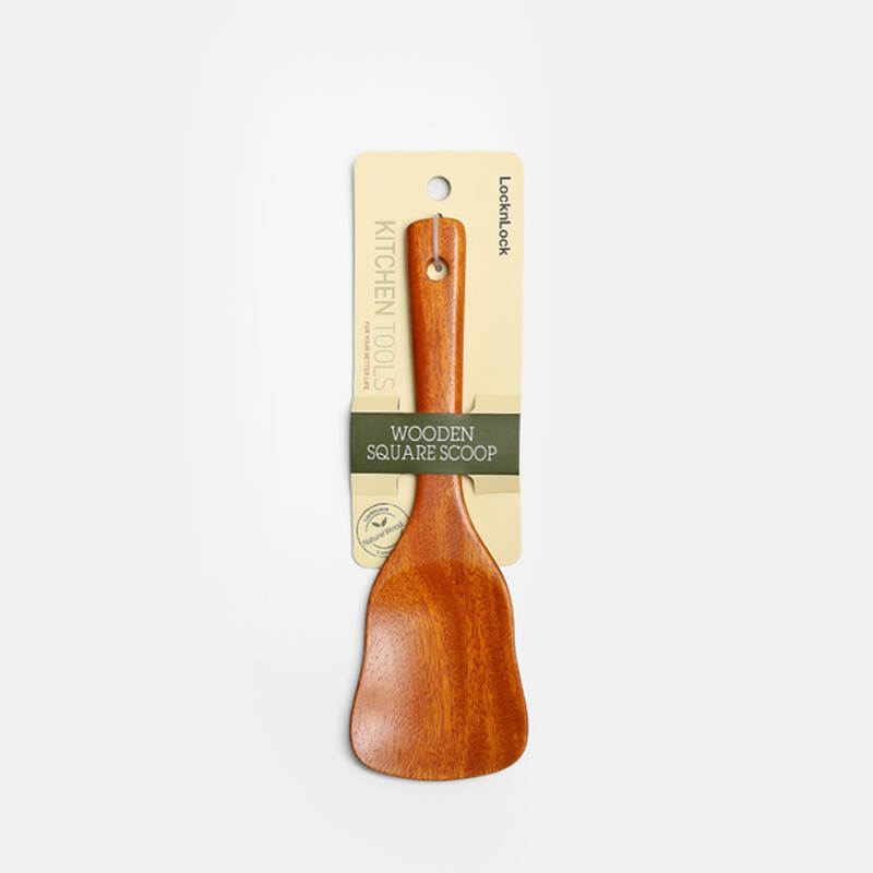 Muôi / Vá xới cơm đầu vuông bằng gỗ Rose LocknLock - F00085, , large image number null